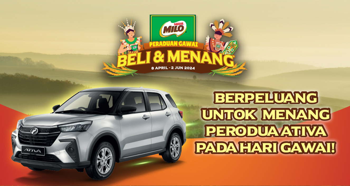 JOM BERPELUANG MENANGI PELBAGAI HADIAH HEBAT BILA KITAK BELI MILO® PADA HARI GAWAI INI!