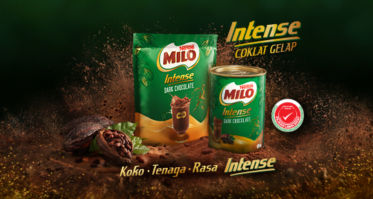 NIKMATI MILO® INTENSE COKLAT GELAP BAHARU SEKARANG!