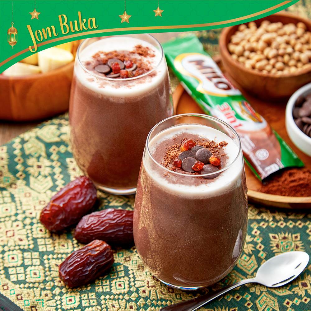 Smoothie MILO® Soymilk Cip Koko &amp; Kurma